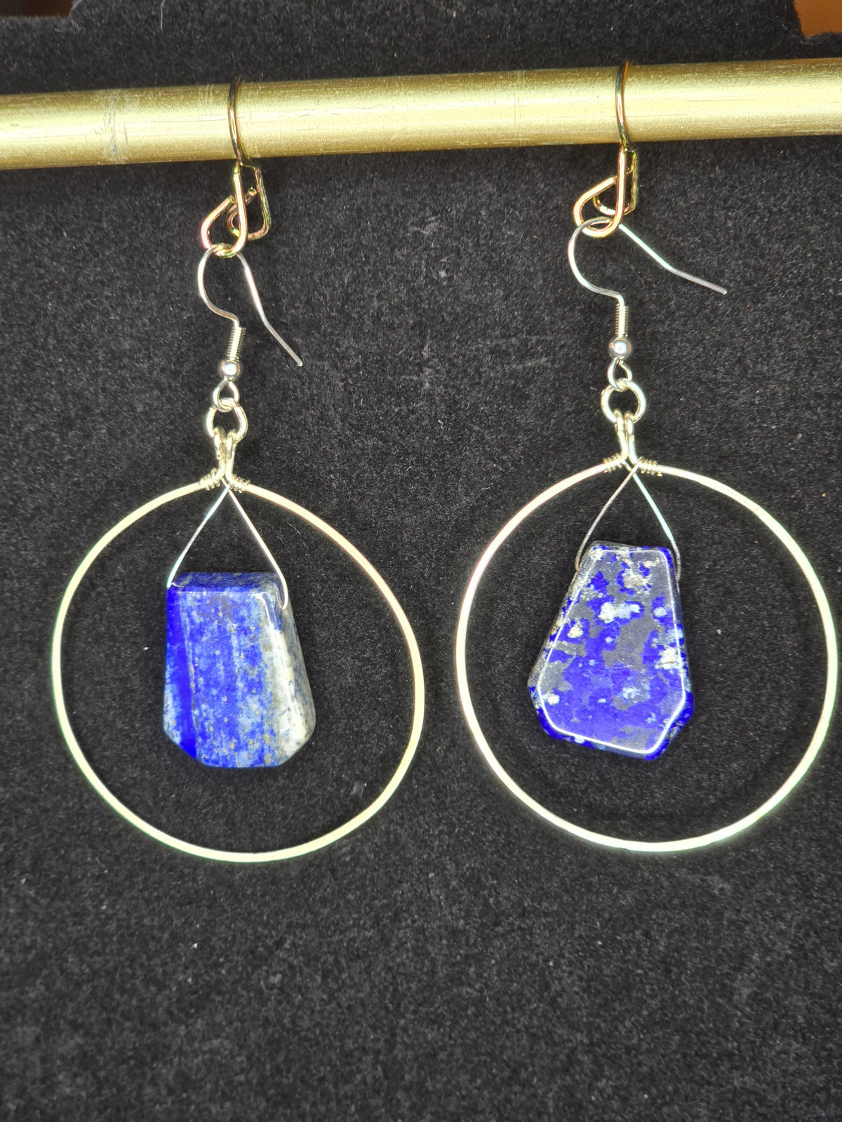 Lapis Lazuli Silver Earrings