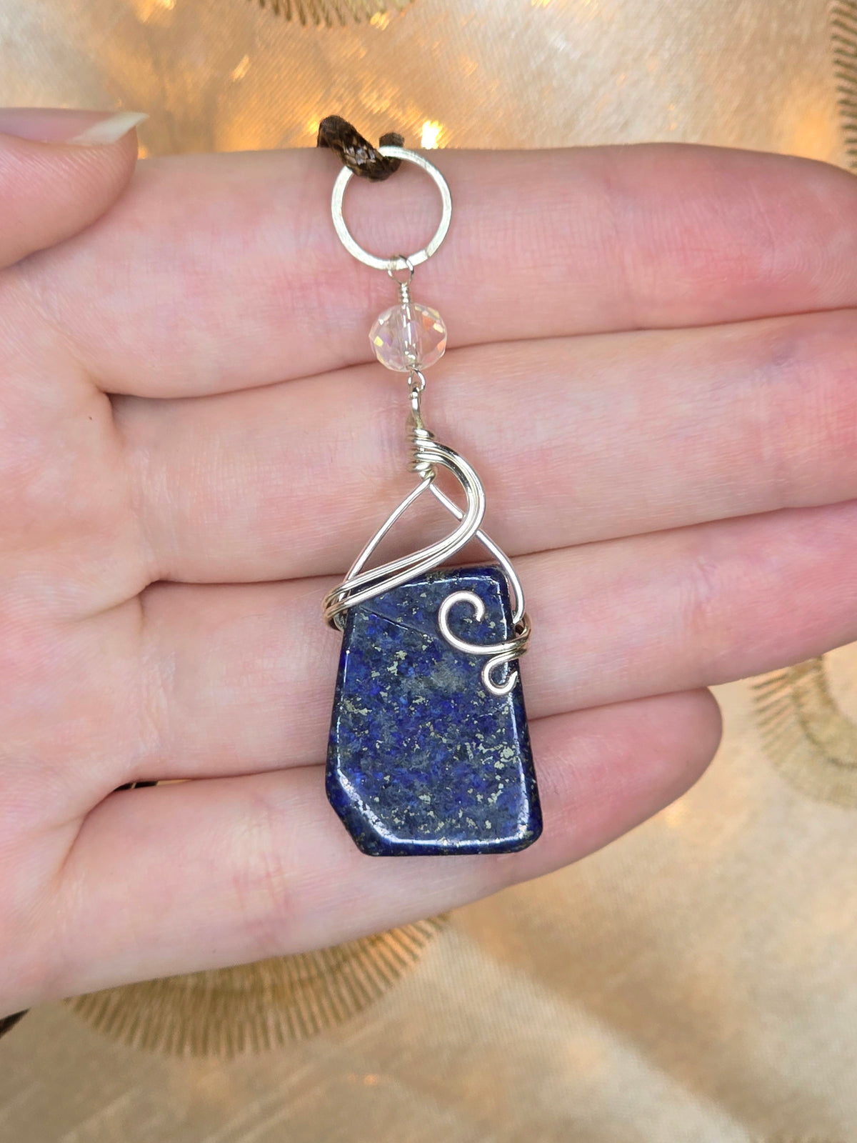 Silver-Coated Copper Wrapped Pendant