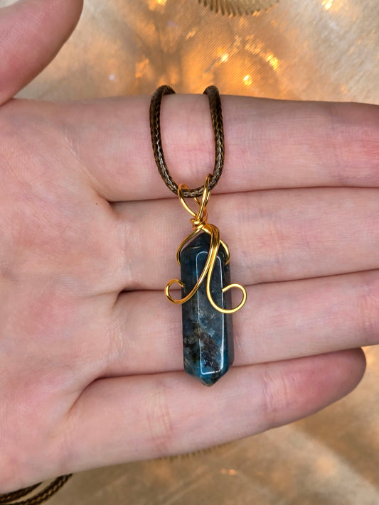 Gold-Coated Copper Wrapped Pendant