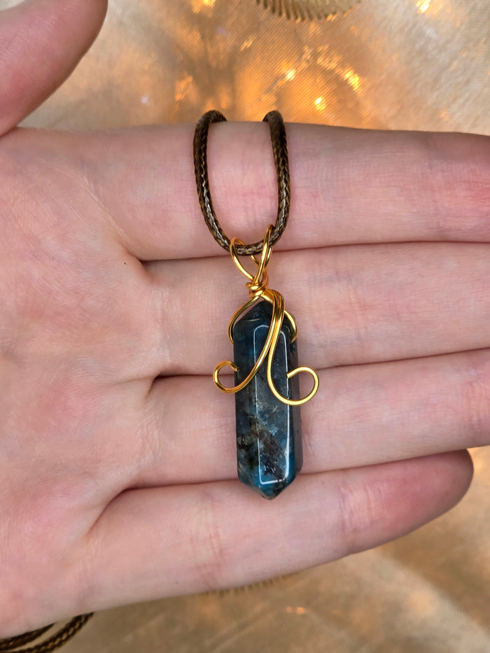 Gold-Coated Copper Wrapped Pendant
