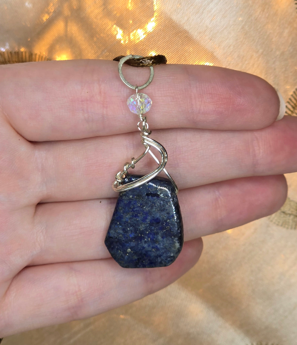 Silver-Coated Copper Wrapped Pendant