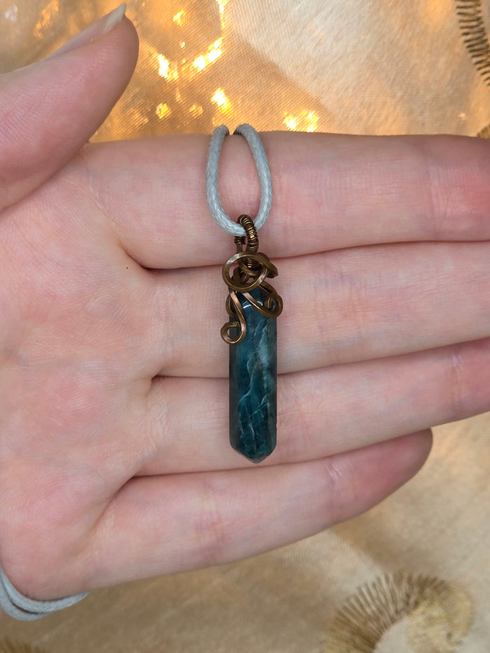 Raw Copper Wrapped Pendant